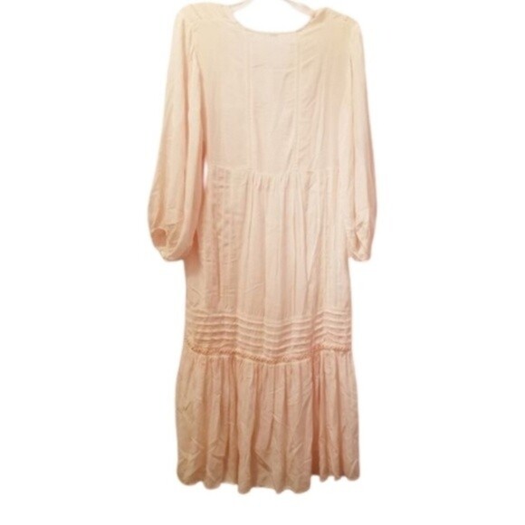 Young Fabulous & Broke 'Joplin' Boho Balloon Sleeve V-Neck Midi Dress Small NWT - Picture 4 of 13